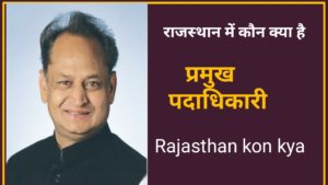 Rajasthan me kon kya List in Hindi 2021 PDF - राजस्थान में कौन क्या है 2021